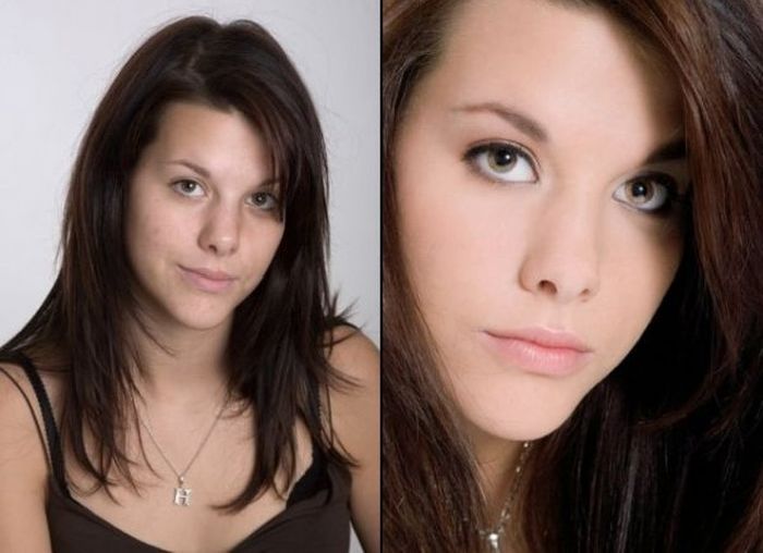 Girls With and Without Makeup (20 pics)