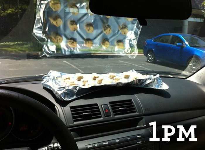 How to Bake Cookies Inside a Car (3 pics)
