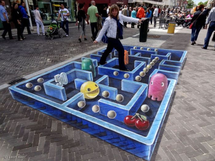 Three-Dimensional Street Paintings (42 pics)