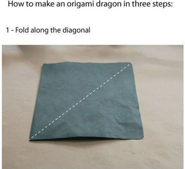 How to Fold an Origami Dragon in Three Simple Steps (3 pics)