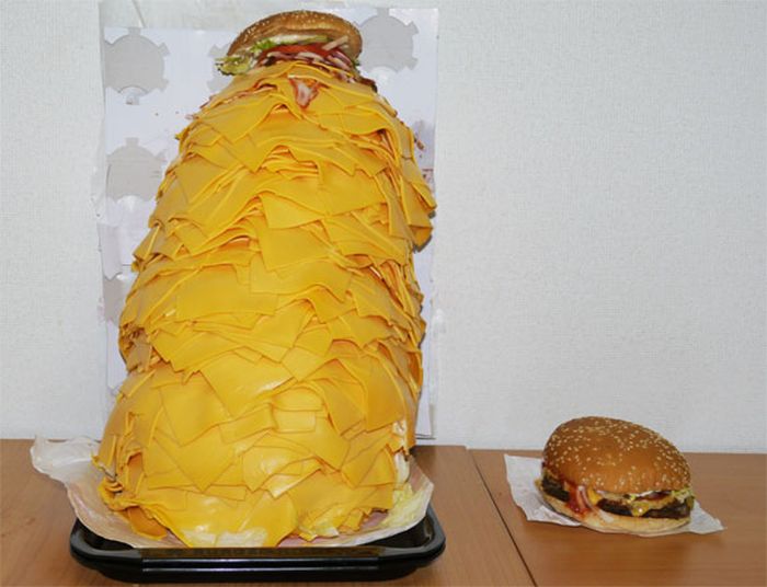 Hamburger with 1000 Slices of Cheese (30 pics)