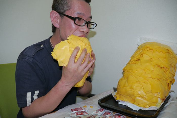 Hamburger with 1000 Slices of Cheese (30 pics)