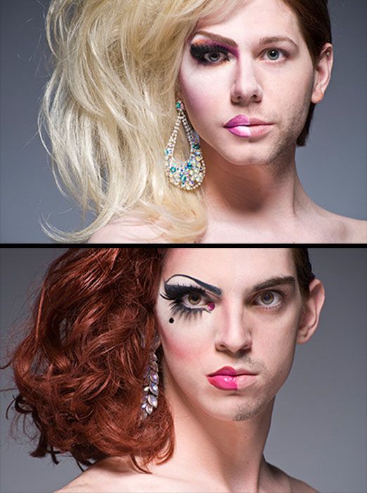Burlesque Performers With and Without Makeup (10 pics)
