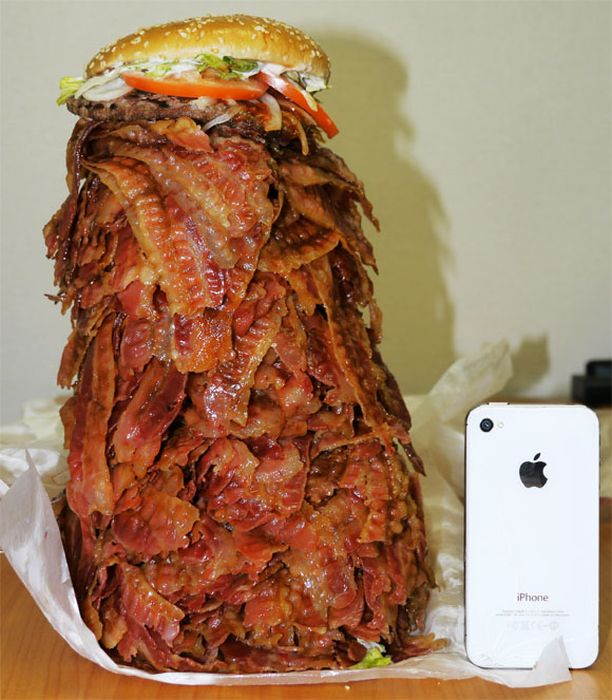 Burger with 1,050 Bacon Strips (14 pics)