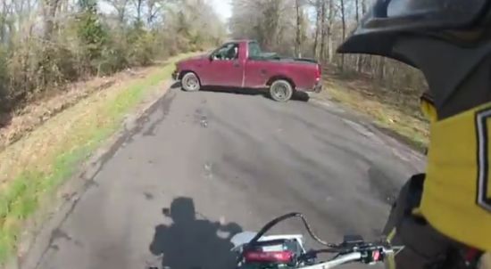 Dirt Bike Close Call Accident
