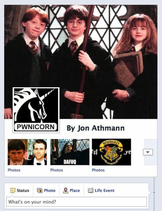 Harry Potter on Facebook (8 pics)