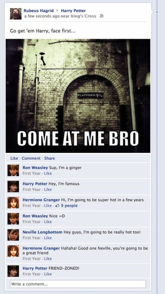 Harry Potter on Facebook (8 pics)