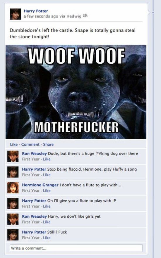 Harry Potter on Facebook (8 pics)