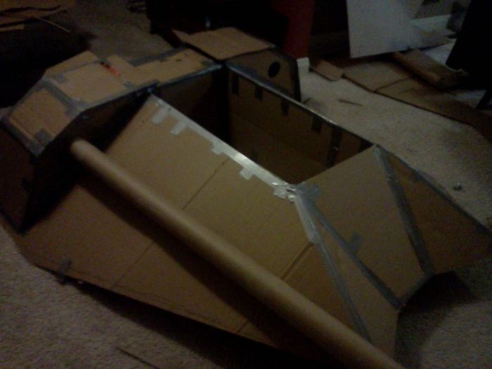 Cardboard Snow Speeder for Downhill Race (17 pics)