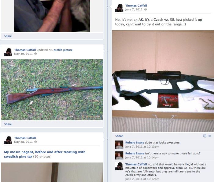 College Station Shooter Thomas “Tres” Caffall's Online Trail (12 pics)
