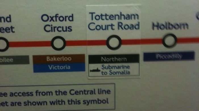 Guerilla Artists Doctoring  Signs on London Transport (19 pics)