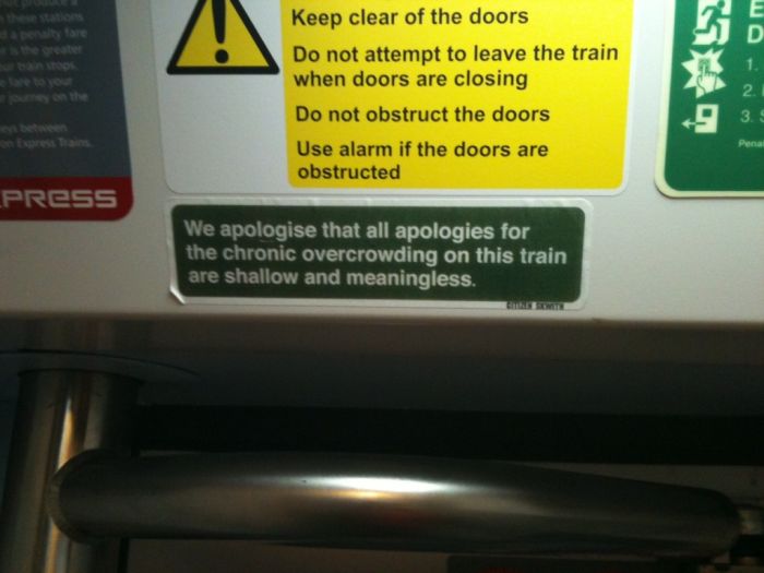 Guerilla Artists Doctoring  Signs on London Transport (19 pics)