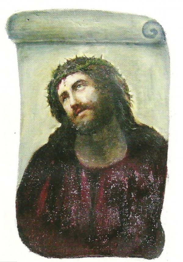 Restoration of Jesus Fresco Fail (3 pics)