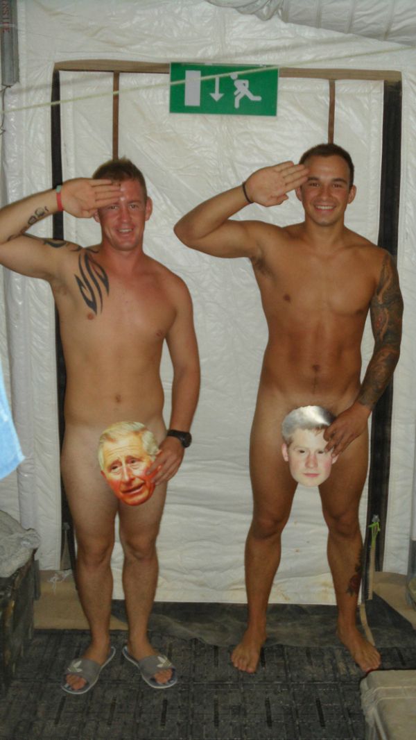 Support Prince Harry with a naked salute: hot fit soldiers