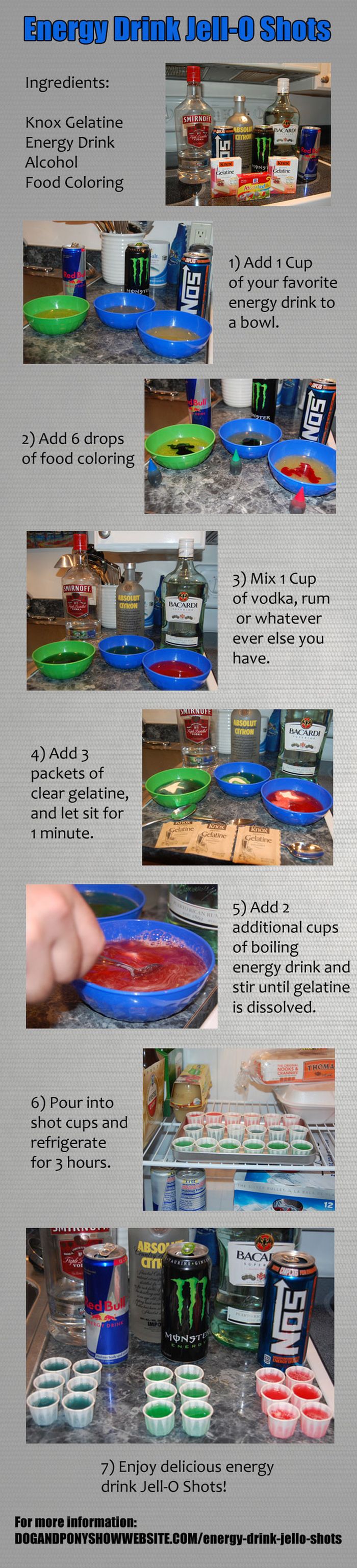 DIY Energy Drinks and Vodka Jello Shots (1 pic)