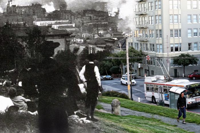 San Francisco after the Earthquake of 1906 and Now (25 pics)
