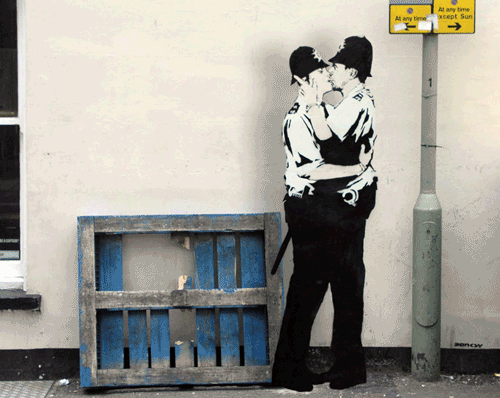 Animated Banksy Graffiti (6 gifs)