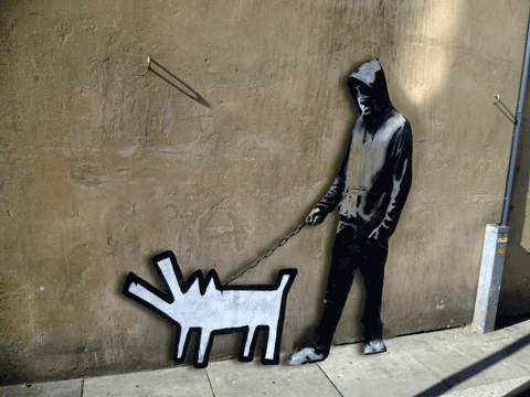Animated Banksy Graffiti (6 gifs)