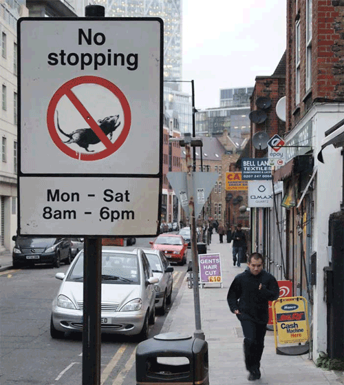 Animated Banksy Graffiti (6 gifs)