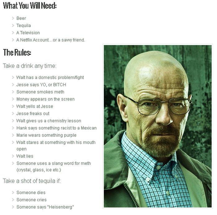 The Breaking Bad Drinking Game (1 pic)