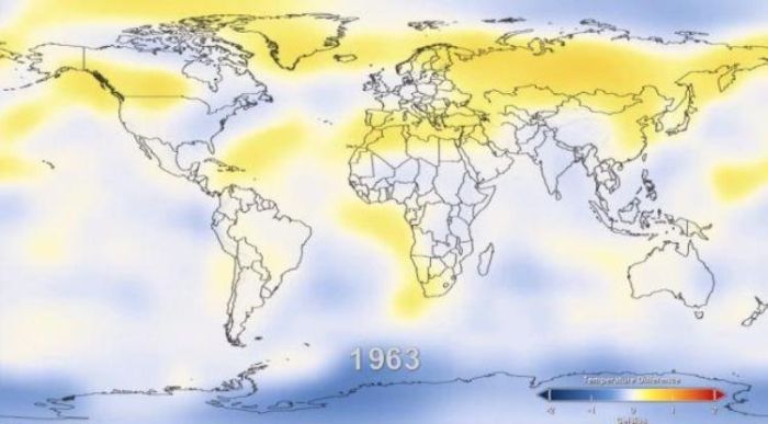 Global Surface Temperature Rise (6 pics + video)