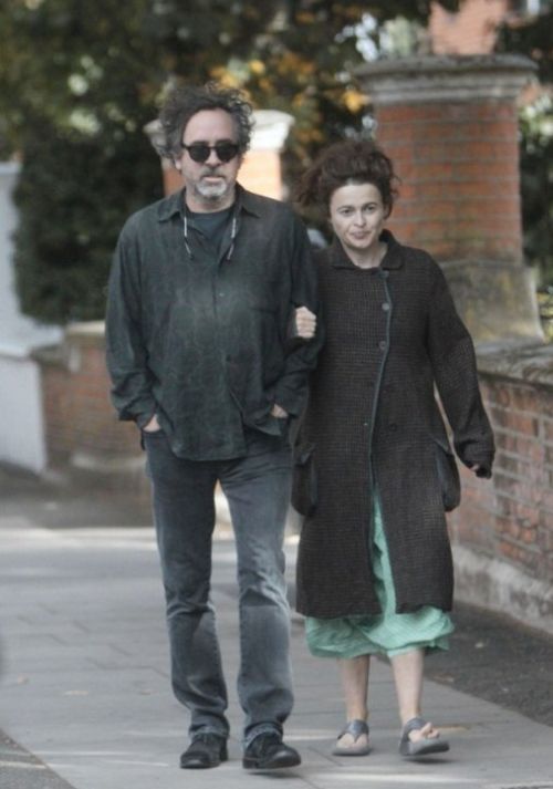 Helena Bonham Carter and Tim Burton in London (3 pics)