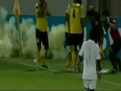 Epic Explosion During a Soccer Game
