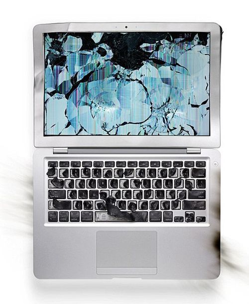 Sculptures Made Out of Destroyed Apple Gadgets (16 pics)
