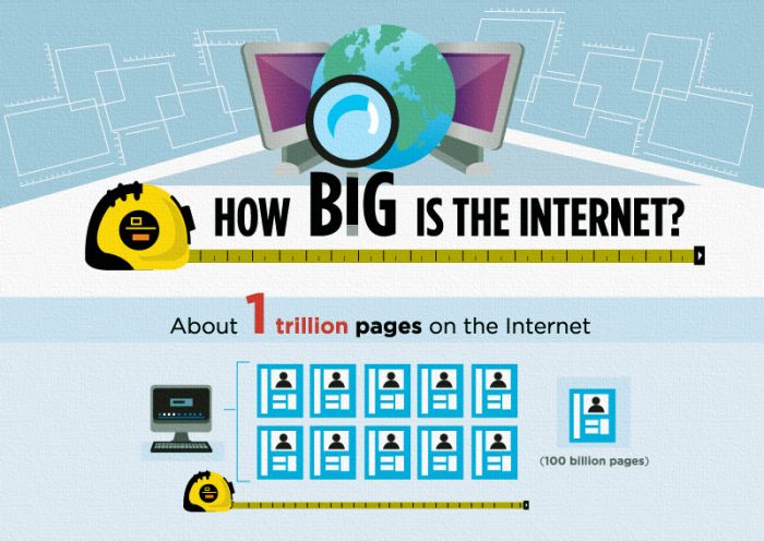 The Size of the Internet (infographic)