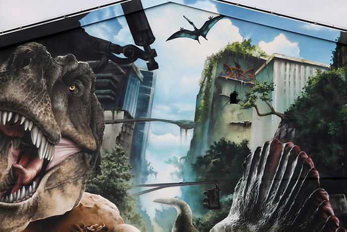 The Jurassic Park Wall Art (24 pics)