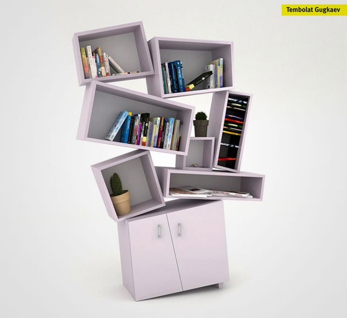 Creative Bookshelf Designs (72 pics)