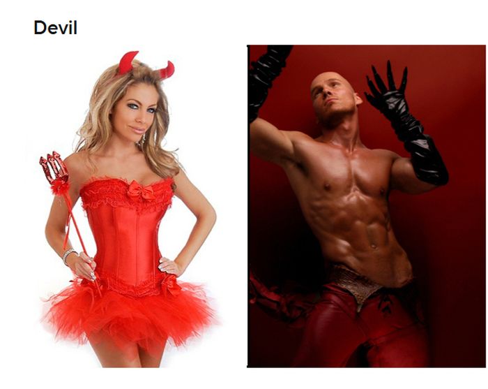Straight Women vs Gay Guys Halloween Costumes (19 pics)