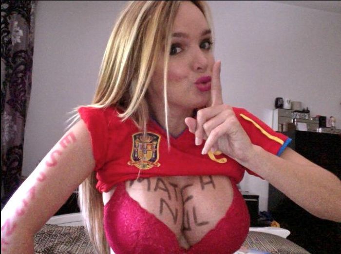 Virginie "Caprice" Gervais Makes Soccer Match Predictions (21 pics)