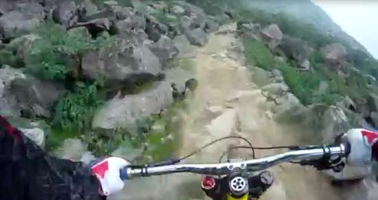 Incredible Extreme and Scary Bicycle Downhill