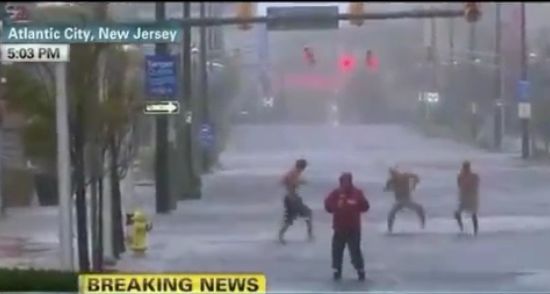 Crazy People Who Are Having Fun During The Hurricane