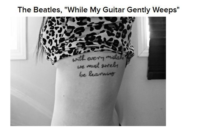 Song Lyric Tattoos (22 pics)