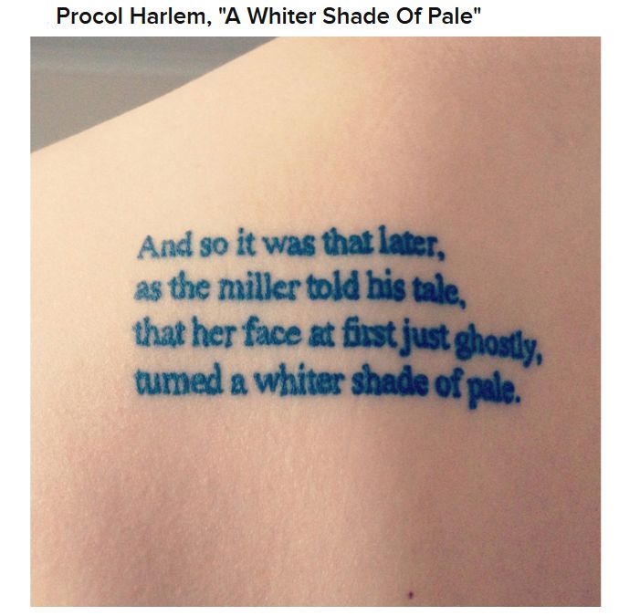 Song Lyric Tattoos (22 pics)