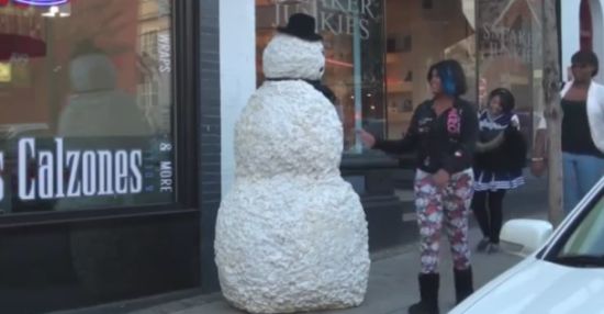 Funny Snowman Prank