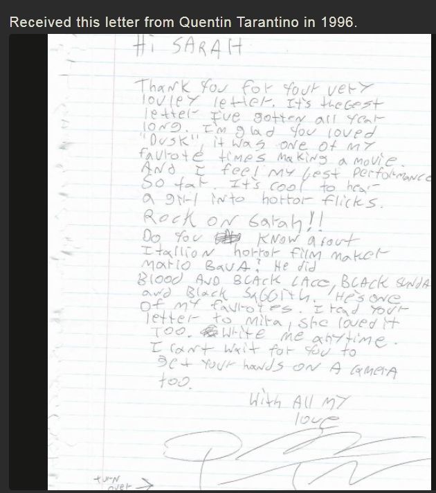 Tarantino Letter (5 pics)