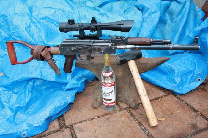 AK-47 Made out of a Shovel (49 pics)