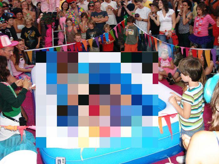 Topless Glitter Wrestling