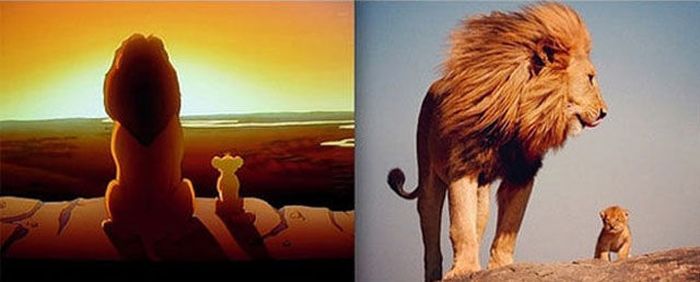 Animals. Animation vs Real Life (20 pics)