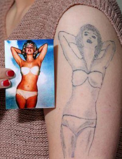 Tattoo of a Girl (4 pics)
