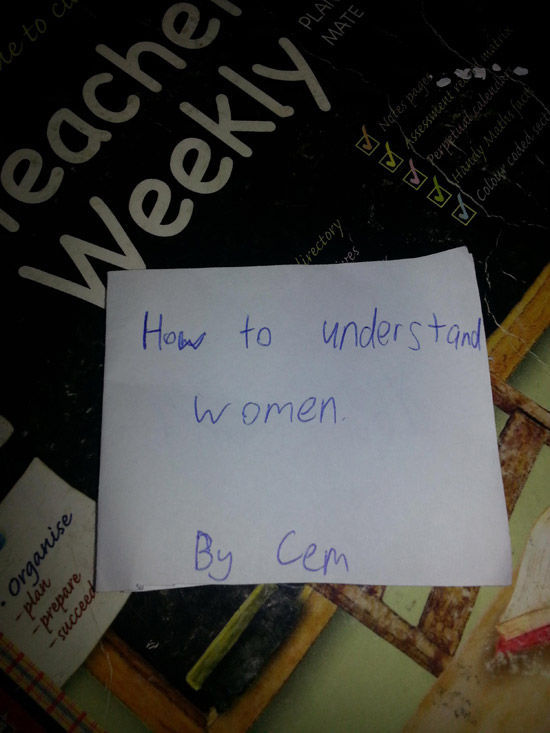 A 12 Year Old’s Guide to Understanding Women (3 pics)