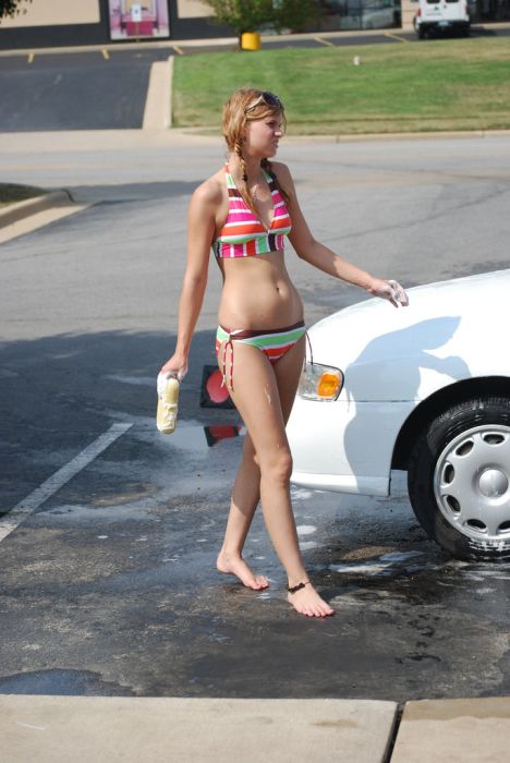 Amateur Bikini Car Wash. Part 2 (64 pics)