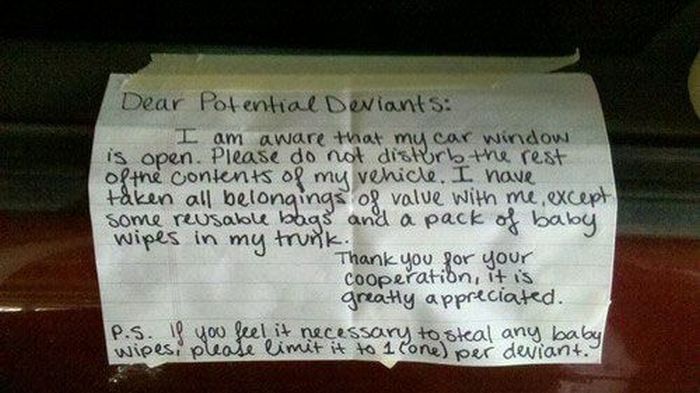 Notes Left On Car Windshields (20 pics)