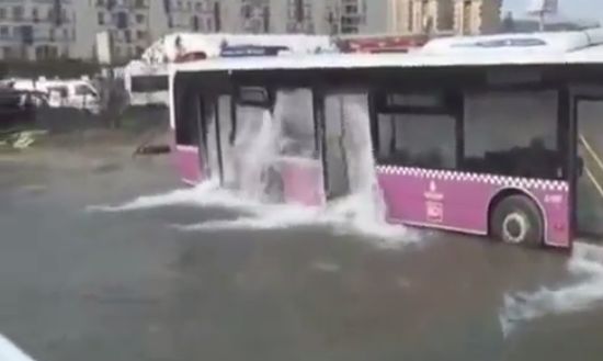 Weird Crash: Bus vs Water Hydrant