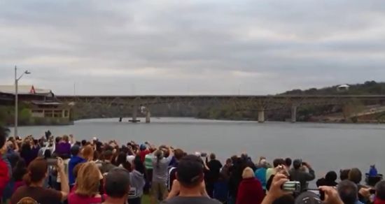Demolition of The Marble Falls Bridge Over The Colorado River