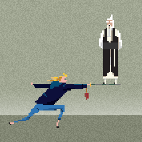Famous Scenes From Movies In Pixelated GIFs (27 gifs)