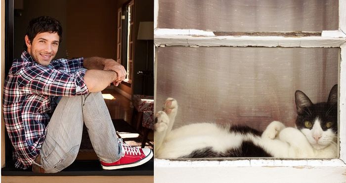 Hot Men And Their Feline Counterparts (67 pics)